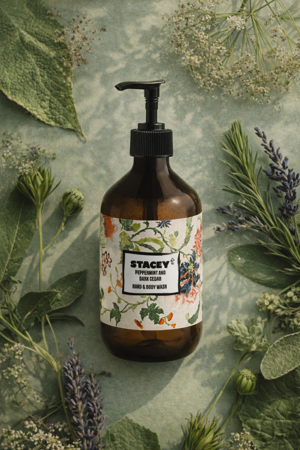 Hand &amp; Body Wash | Peppermint &amp; Dark Cedar