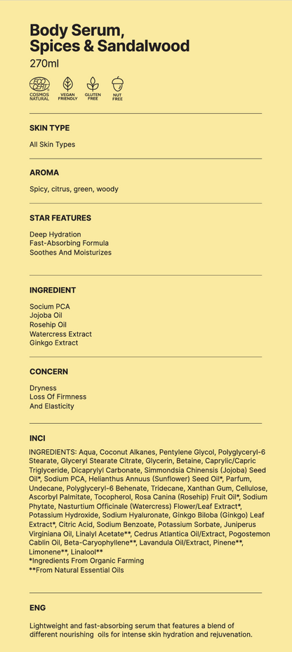 Silk Skin Body Serum | Spices &amp; Sandalwood