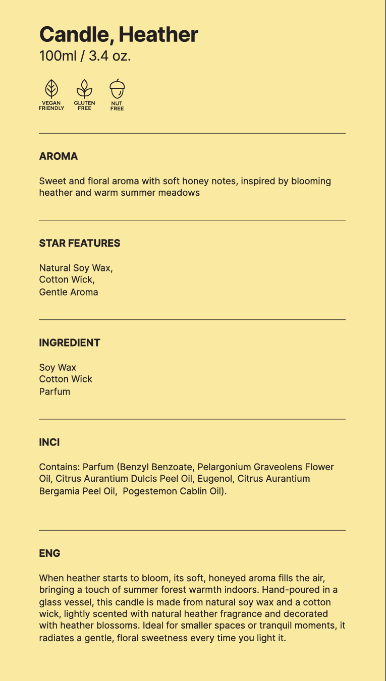 Soy Wax Candle |  Heather
