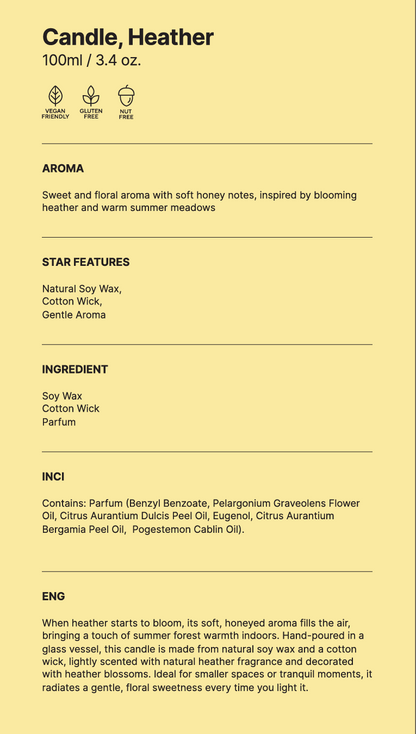 Soy Wax Candle |  Heather